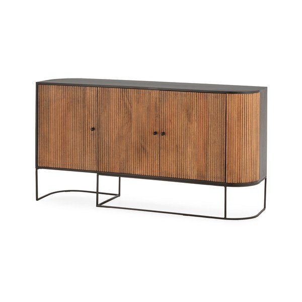 Komoda z mangového dřeva v přírodní barvě 165x90x40 cm Curve – MOME-image-3