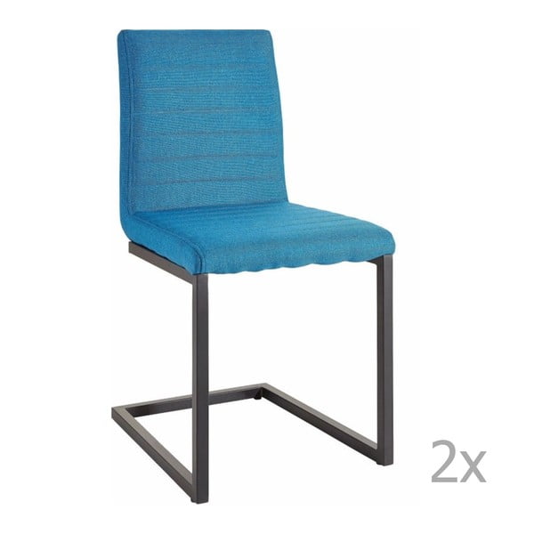 Sada 2 modrých  jídelních židlí 13Casa Frame