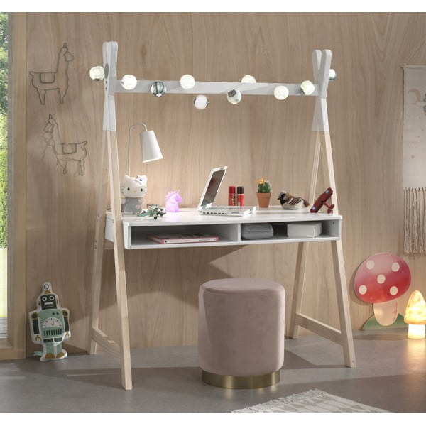 Bílý dětský psací stůl Vipack Kiddy-image-1
