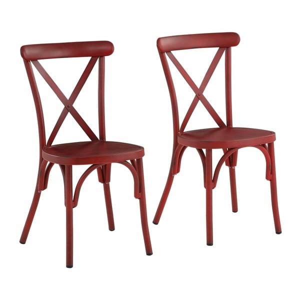 Sada 2 červených bukových židlí Støraa Lancier