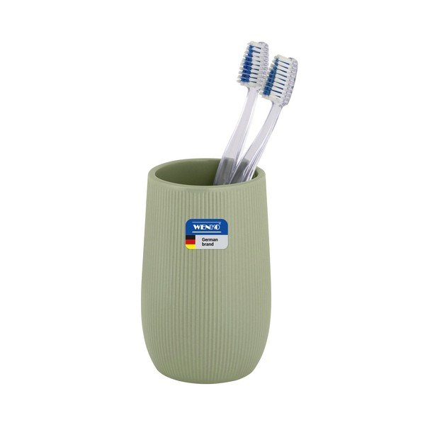 Zelený keramický kelímek na zubní kartáčky Fablo – Wenko-image-2