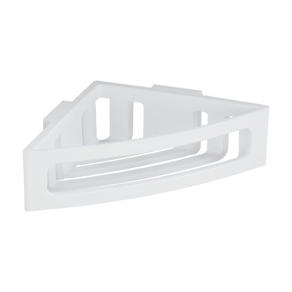 Bílá rohová samodržící plastová koupelnová polička Bralia - Wenko-image-4