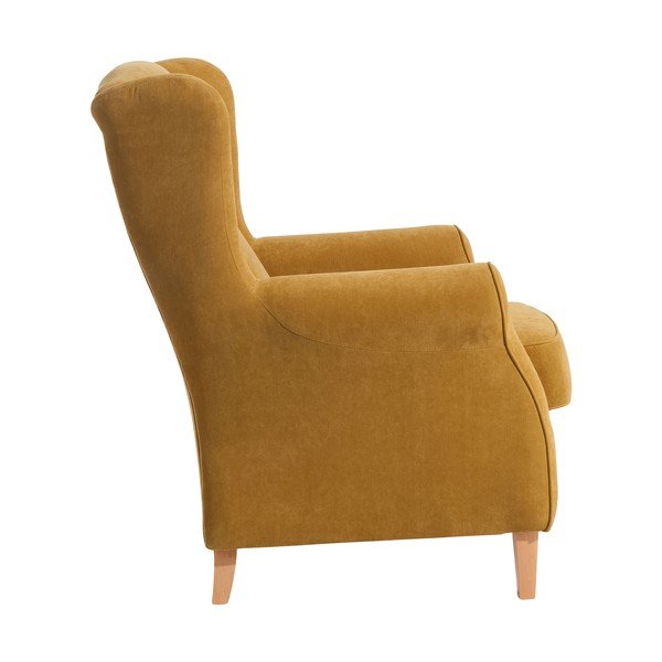 Kukuřičně žluté křeslo Max Winzer Lorris-image-3