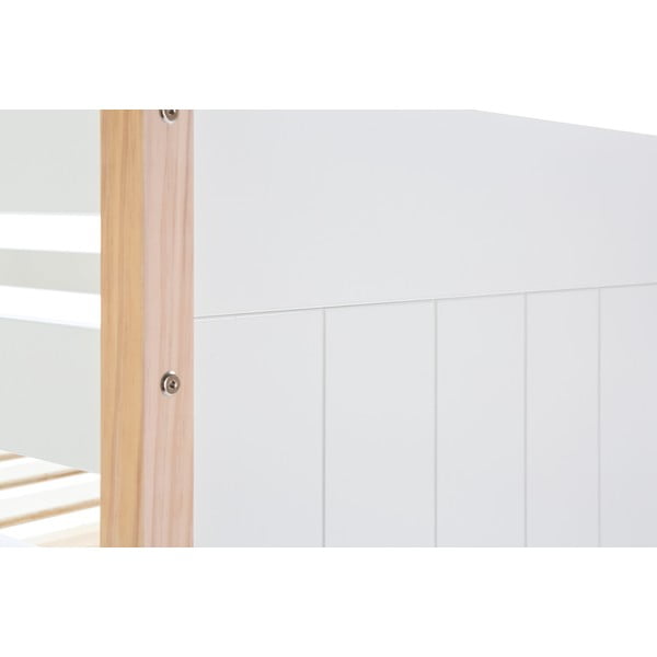 Bílá patrová dětská postel z borovicového dřeva 90x190 cm Kiara – Marckeric-image-1