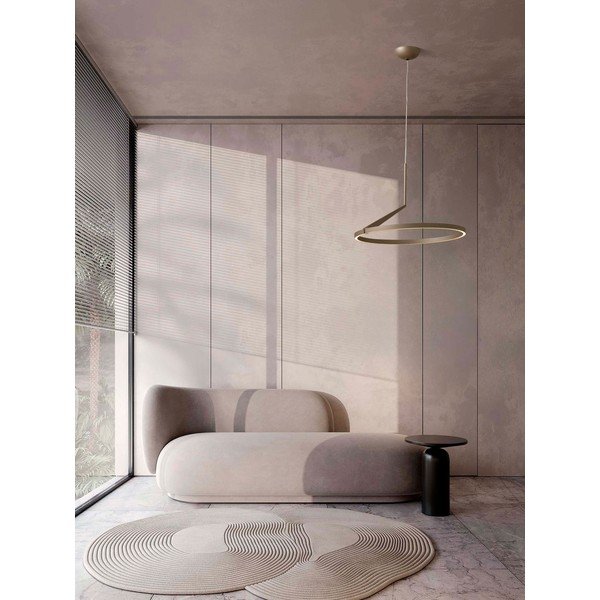 Hliníkové LED stmívatelné závěsné svítidlo v růžovo zlaté barvě ø 60 cm Tilia – Nova Luce-image-1