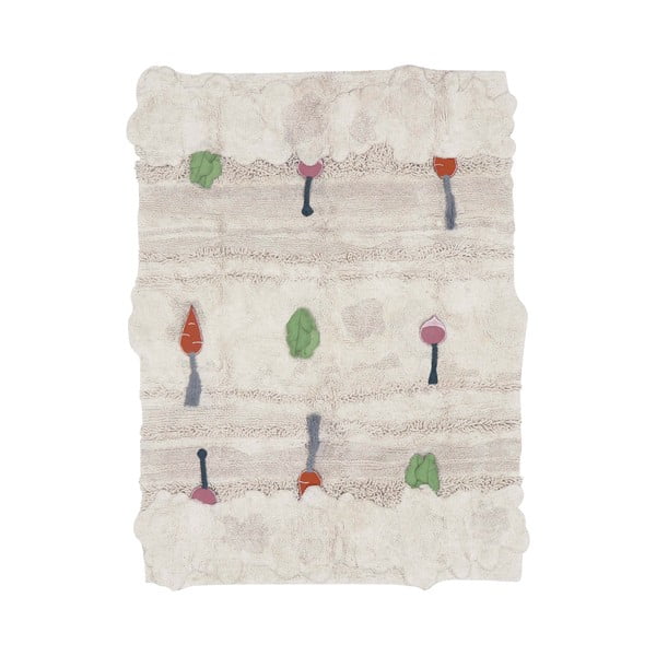 Krémový bavlněný dětský hrací koberec 120x160 cm Veggie Garden – Lorena Canals