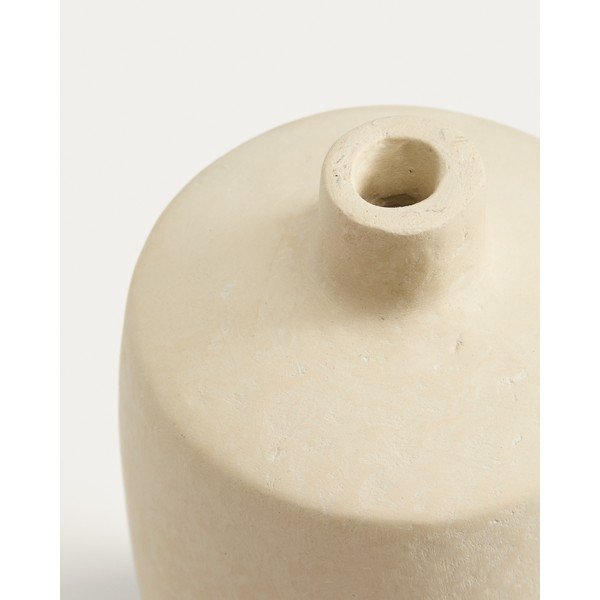 Krémová váza z papírmaše (výška 26 cm) Mireni – Kave Home-image-3