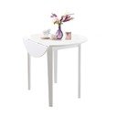Bílý skládací jídelní stůl Støraa Trento Quer, ⌀ 92 cm