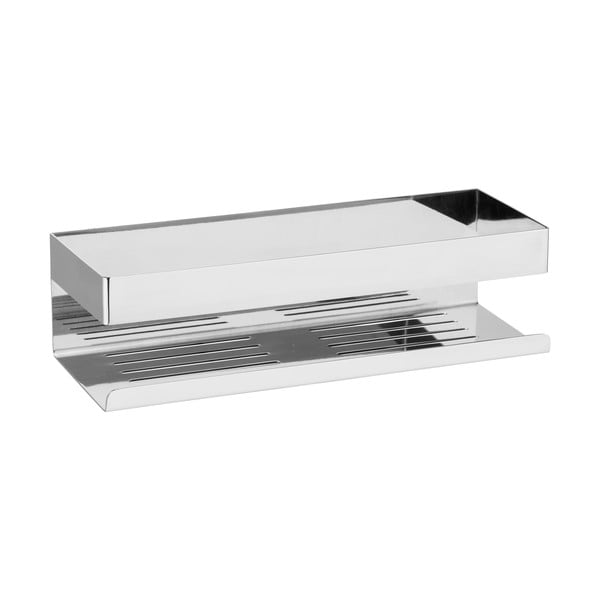 Samodržící koupelnová polička z nerezové oceli v leskle stříbrné barvě Genova – Wenko-image-1