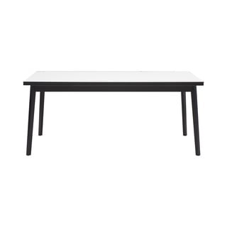 Černo-bílý rozkládací jídelní stůl v dubovém dekoru Hammel Single, 180 x 90 cm
