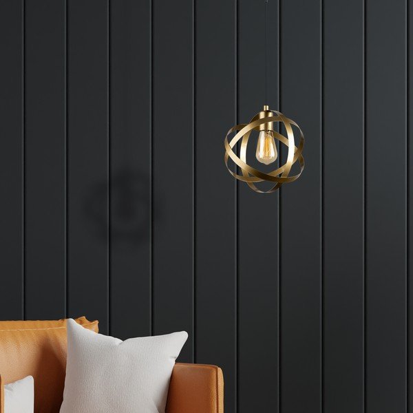 Kovové závěsné svítidlo ve zlaté barvě Lama – Squid Lighting-image-3