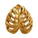 Cínová úchytka na šuplík ve zlaté barvě Sass & Belle Cheese Plant Leaf