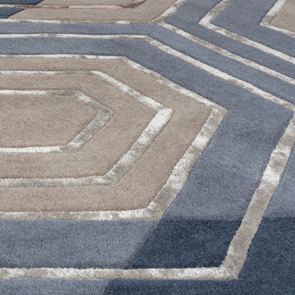 Modrý vlněný koberec Flair Rugs Harlow, 160 x 230 cm-image-2