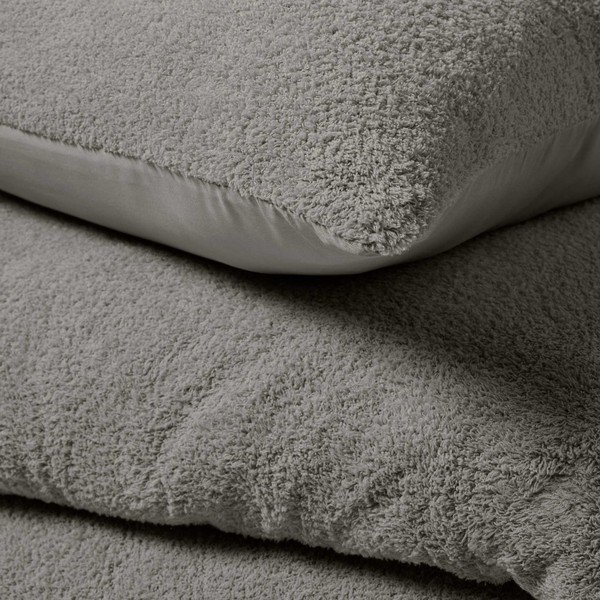 Antracitové povlečení na dvoulůžko/prodloužené z mikroplyše 240x220 cm Helena – douceur d'intérieur-image-2