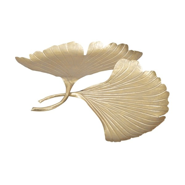 Dekorace ve zlaté barvě Mauro Ferretti Double Leaf, 40 x 32 cm