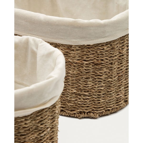 Košíky z mořské trávy v sadě 2 ks 35x25x25 cm Tossa – Kave Home-image-3