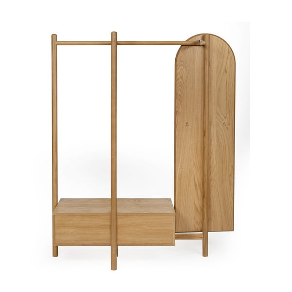 Předsíňová stěna z dubového dřeva se zrcadlem Woodman Tripod-image-3