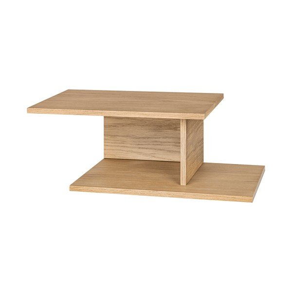 Závěsný/s poličkami noční stolek v dekoru dubu v přírodní barvě Tann – noo.ma