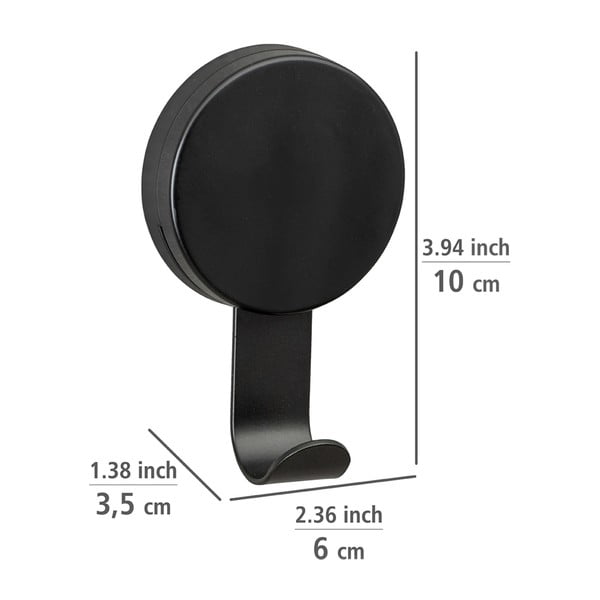 Sada 2 černých háčků na ručník Wenko Pavia-image-2