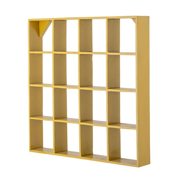 Žlutá patrová police z recyklovaného dřeva 10 cm Bekka – Bloomingville-image-2