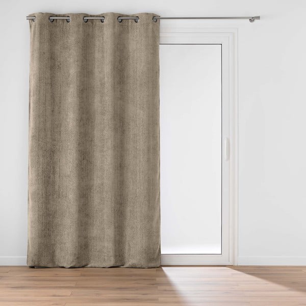 Světle hnědý závěs z žinylky 140x260 cm Leo – douceur d'intérieur