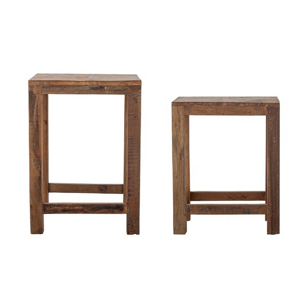 Odkládací stolky v sadě 2 ks z recyklovaného dřeva 40x36 cm Galen – Bloomingville-image-4