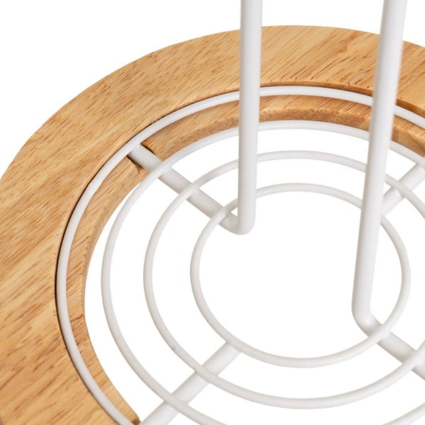 Bílý/v přírodní barvě kovový stojan na papírové utěrky ø 15 cm – Casa Selección-image-2