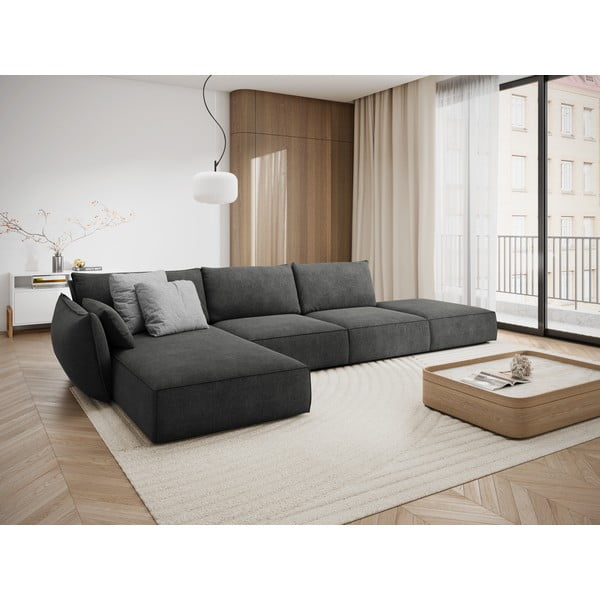 Šedá rohová pohovka (levý roh) Vanda – Mazzini Sofas-image-1