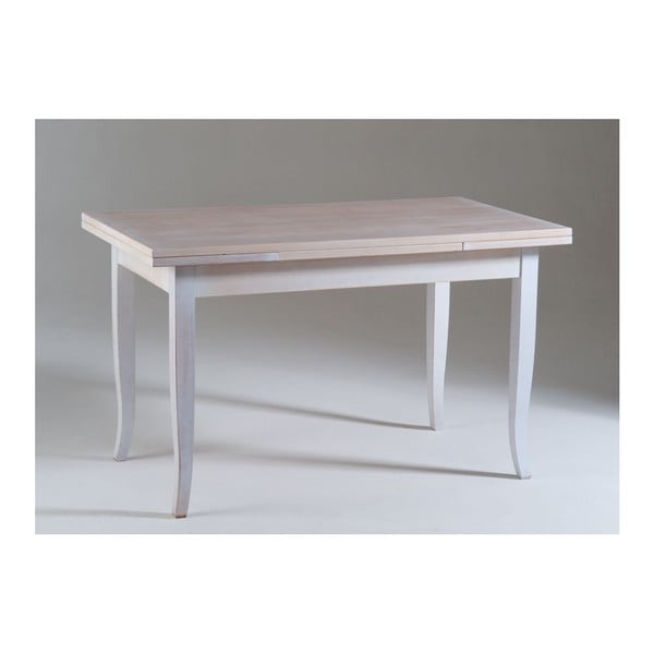Bílý dřevěný rozkládací jídelní stůl Castagnetti Justine, 120 x 80 cm