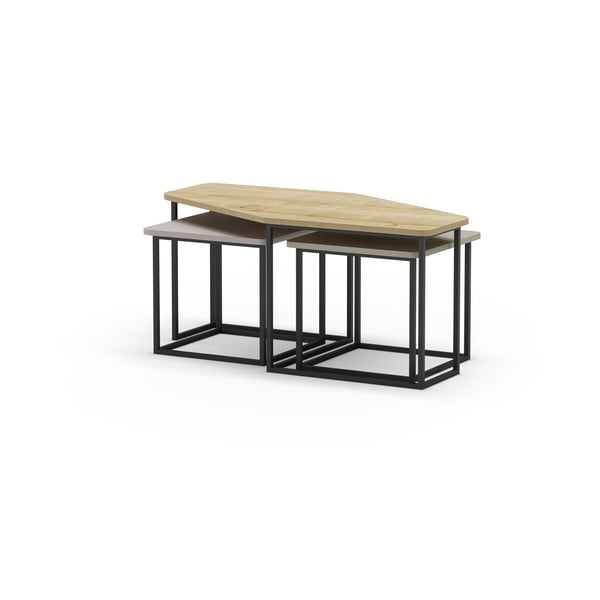 Konferenční stolky v sadě 3 ks 60x111,5 cm Zoya – Marckeric-image-4