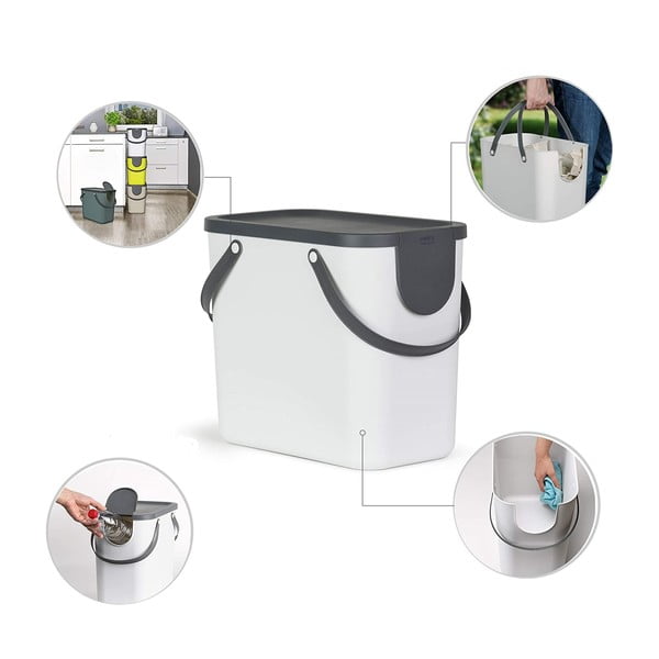 Odpadkový koš na tříděný odpad z recyklovaného plastu 25 l Albula - Rotho-image-2