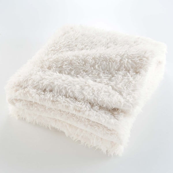 Krémová deka z umělé kožešiny 220x240 cm Mouton – douceur d'intérieur