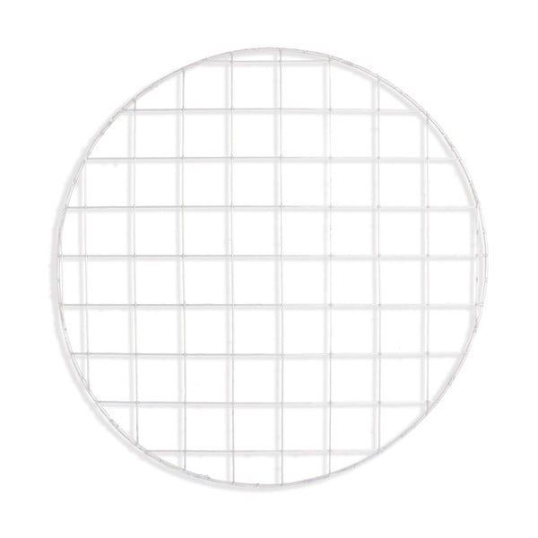 Bílá drátěná nástěnka Really Nice Things Circle Blanco, ⌀ 59 cm