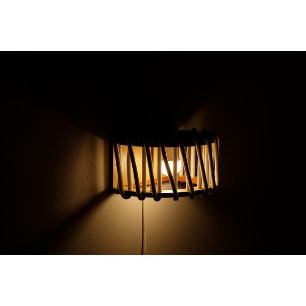 Bílá nástěnná lampa s dřevěnou konstrukcí EMKO Macaron, délka 30 cm-image-4