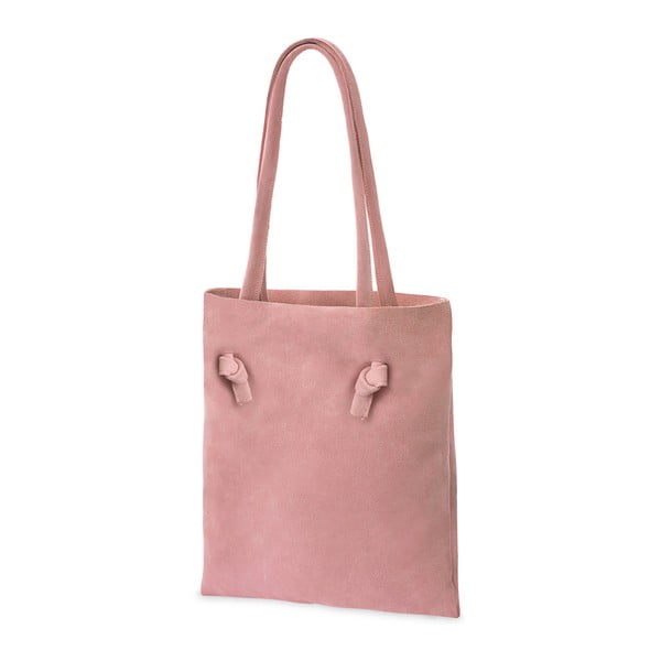 Růžová kožená kabelka Woox Tegula