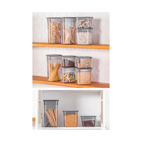 Plastové dózy v sadě 18 ks na potraviny Fresco – Hermia-image-1