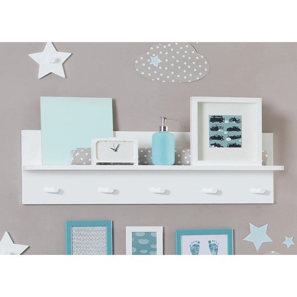 Bílý nástěnný dětský věšák Dreamworld 3 – Roba-image-1