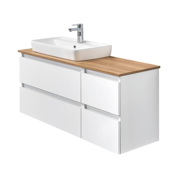 Bílá závěsná skříňka bez umyvadla 110x53 cm Set 360 - Pelipal-image-2