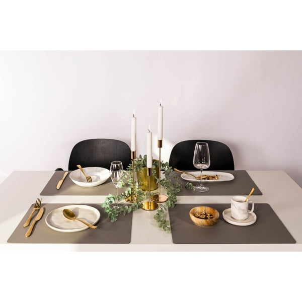 Šedobéžové prostírání z recyklované kůže ZicZac Titane, 33 x 45 cm-image-2