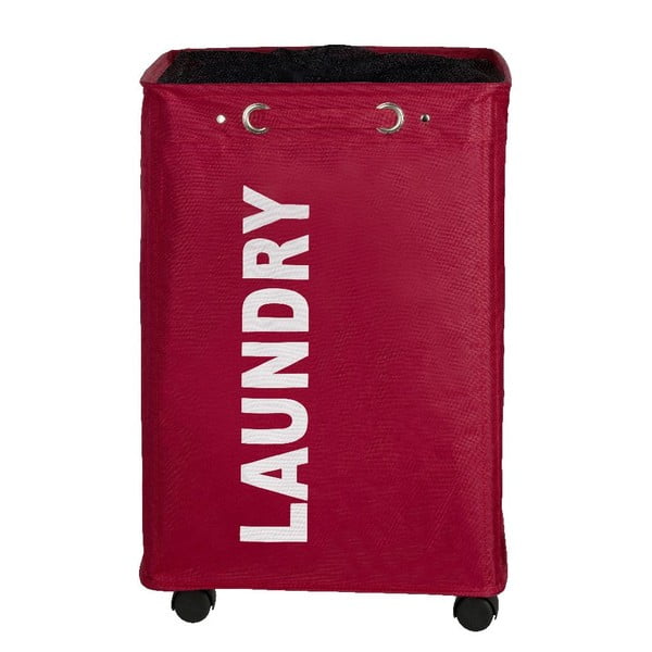 Červený koš na prádlo Wenko Quadro, 79,2 l-image-2