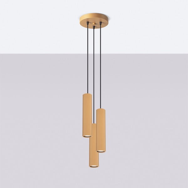 Závěsné svítidlo ve zlaté barvě ø 19,5 cm Gleam – Sollux-image-3