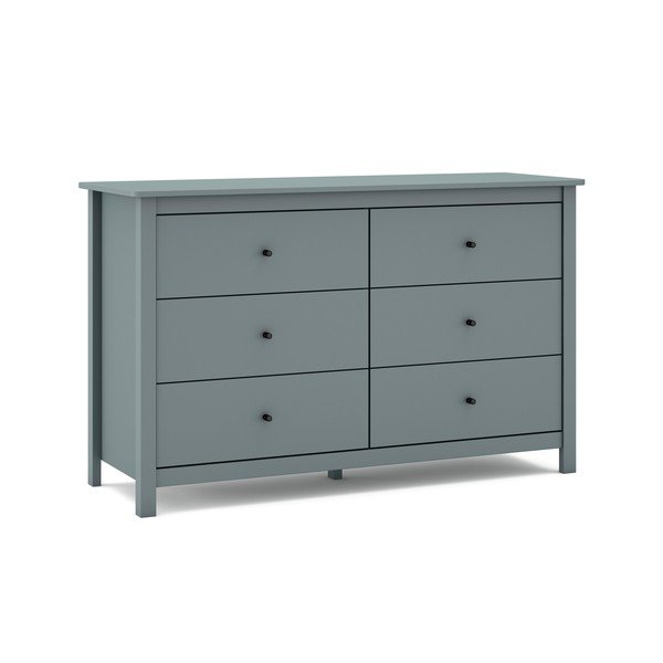 Komoda šedozelená z borovicového dřeva 130x80x45 cm Misti – Marckeric-image-1