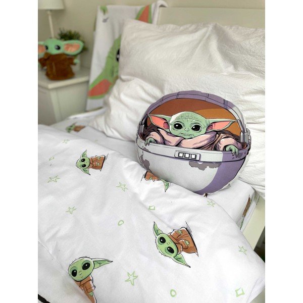 Dětský polštářek z mikroplyše ø 40 cm Star Wars "Mandalorian 02" – Jerry Fabrics-image-1