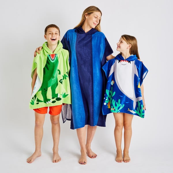 Modré bavlněné pončo Stripe – Catherine Lansfield-image-4