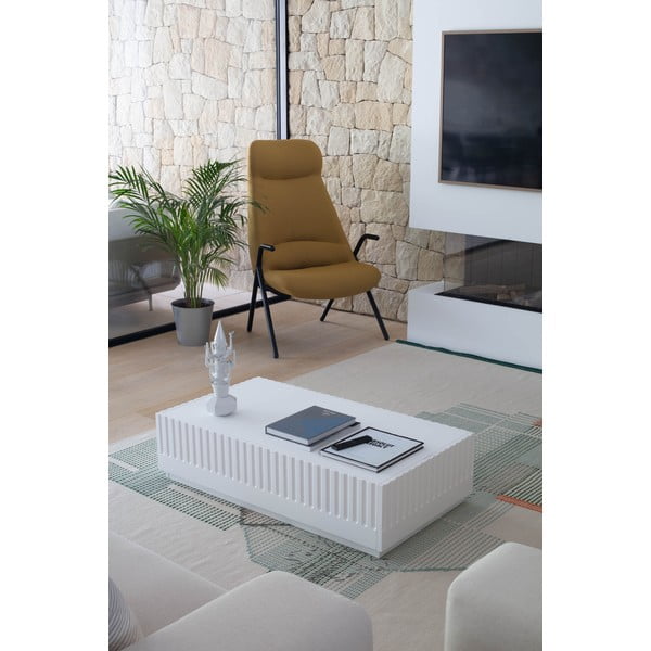 Bílý konferenční stolek s 2 zásuvkami Teulat Doric-image-1