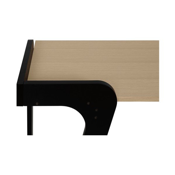 Černý pracovní stůl s deskou v dekoru dubu TemaHome-image-4