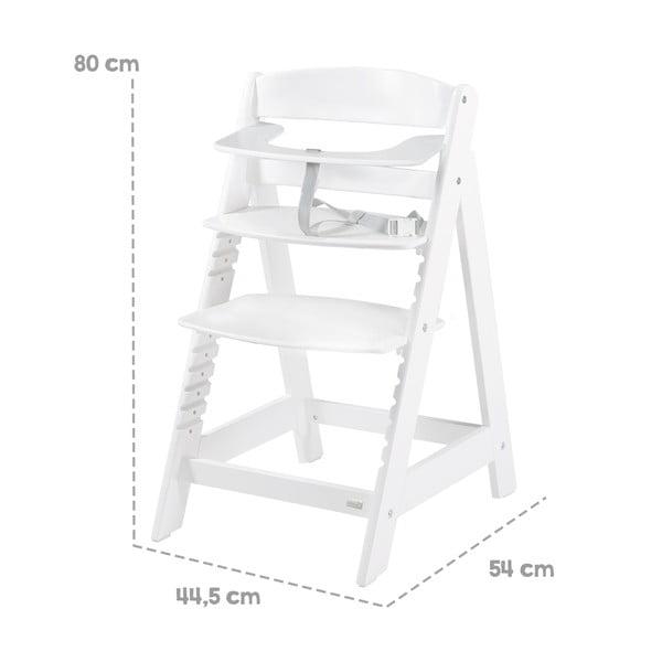 Bílá jídelní židlička Luxe – Roba-image-3