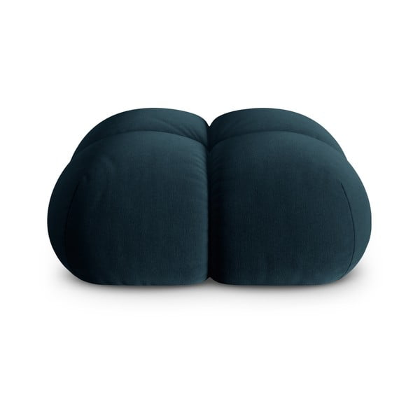 Tmavě modrá sametová podnožka Loretto – Cosmopolitan Design