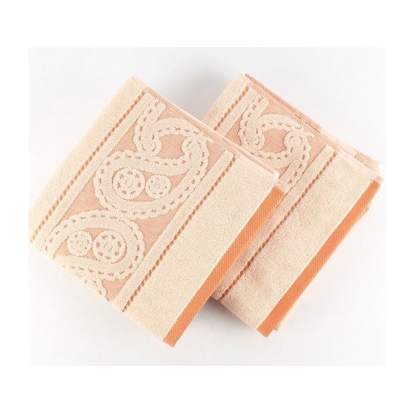 Sada 2 lososových ručníků Hurrem, 50x90 cm