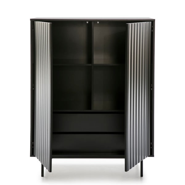 Černá vysoká komoda 97x130 cm Sierra - Teulat-image-2